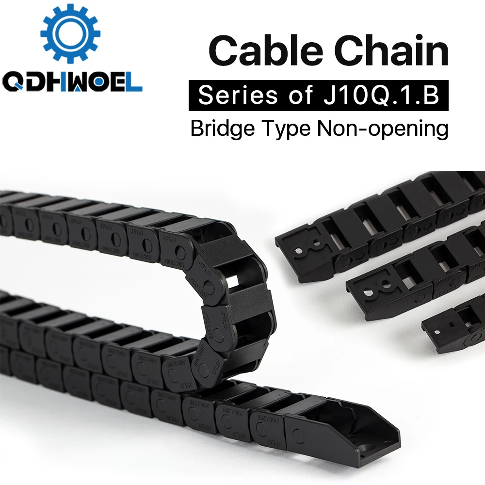 QDHWOEL Cable Chain 10*10 10*15 10*20 mm 1M Non Snap-Open Plastic Towline Transmission Drag Chain Machine
