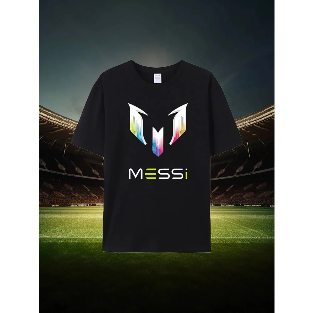 MESSI 남녀공용 캐주얼 반팔 티셔츠, 축구 팬 셔츠, 라운드넥 티셔츠, 10..