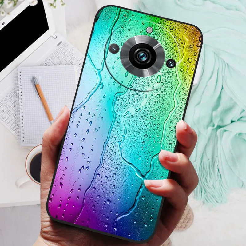 Black Silicone Bumper Case with Wolf and Lion Design - Soft TPU Covers