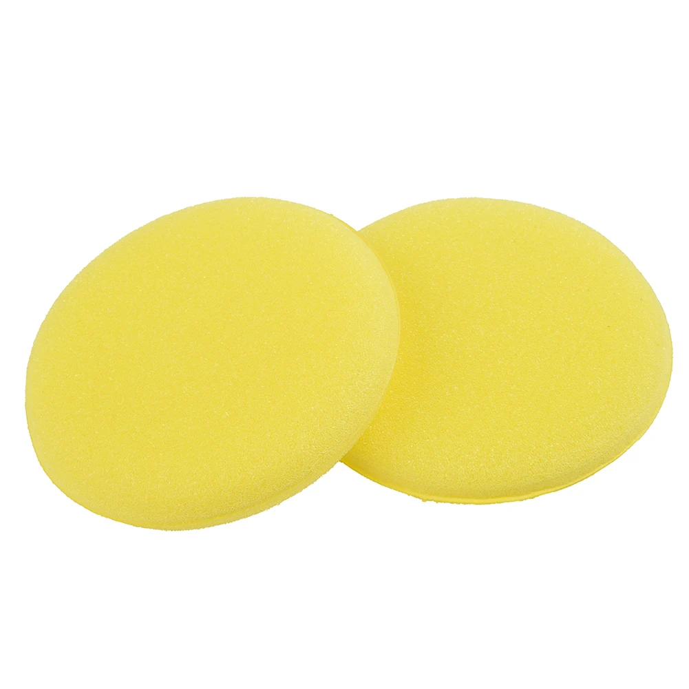 

For The Vehicle Waxing Polish Set Sponge Durable No Debris Soft Car Tool Yellow 12PCS Applicator Clean Foam Pads