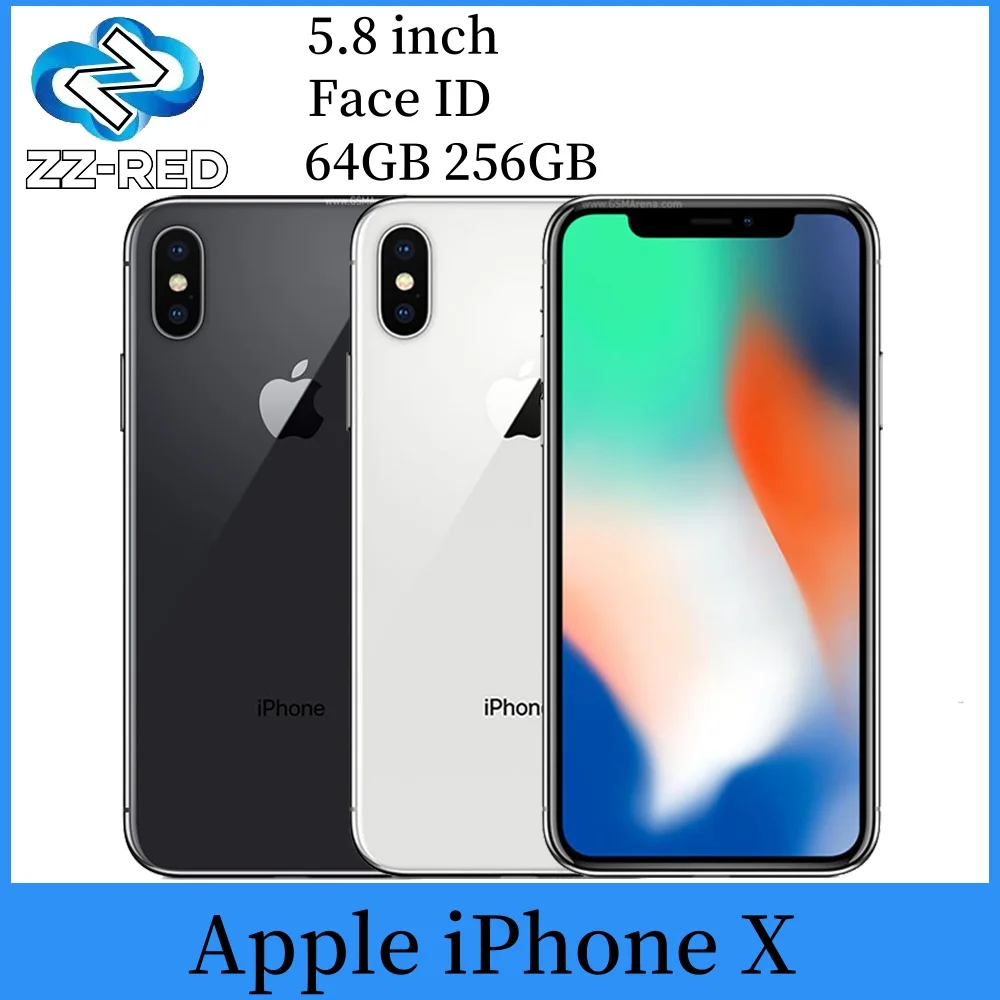 Apple iPhone X 5.8" Original OLED Screen RAM 3GB ROM 64/256GB Face ID A11 Bionic 4G LTE 12MP IOS Unlocked Original Mobile phone