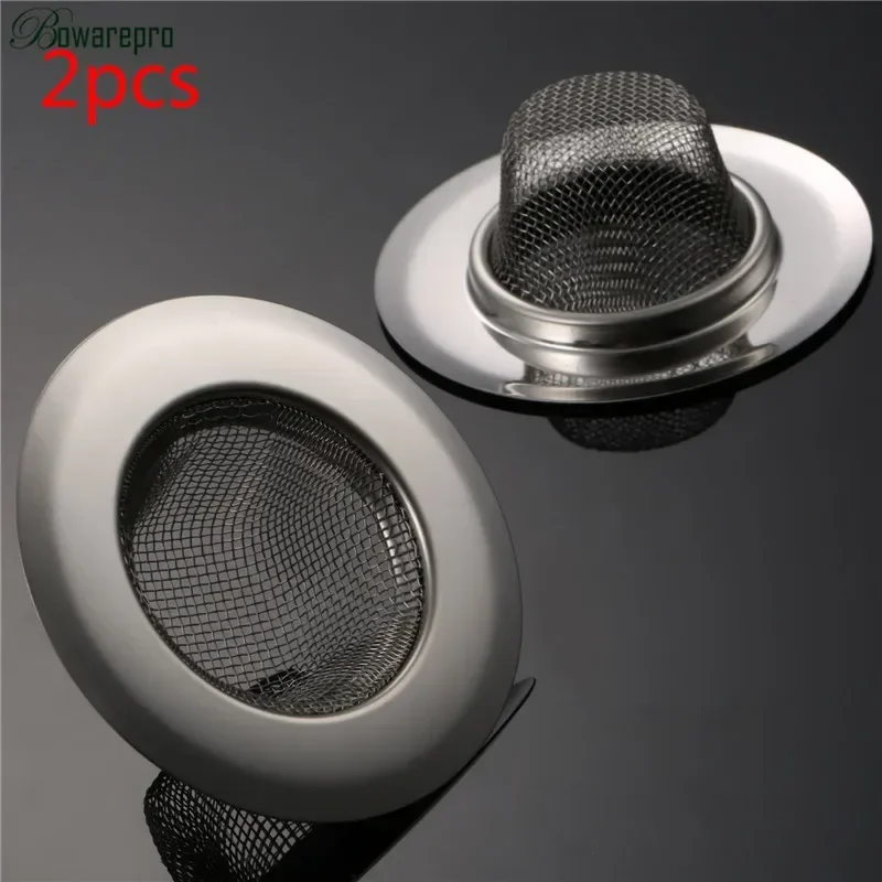 Sink Drain Kitchen Waste Filter Catcher Stopper Shower Drain Hole Filter Metal Sink Strainer 11.3/9/7/6.4/5.3cm 2Pcs
