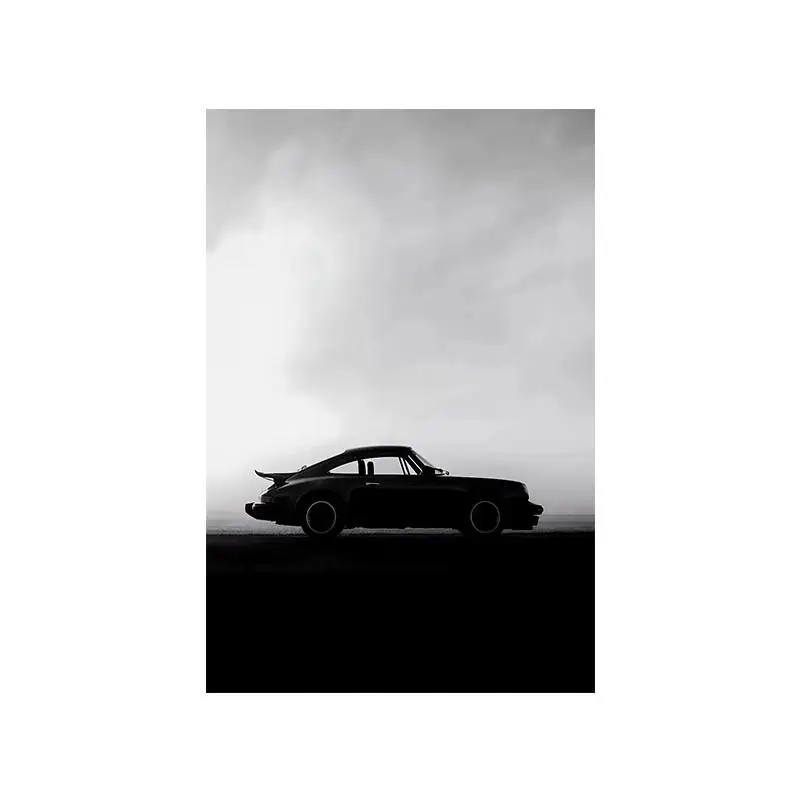 Vintage Spor Araba Tuval Boyama Klasik Lüks Yarış Posteri Siyah Ve Beyaz Supercar Duvar Sanatı Oturma Odası Ev Dekor