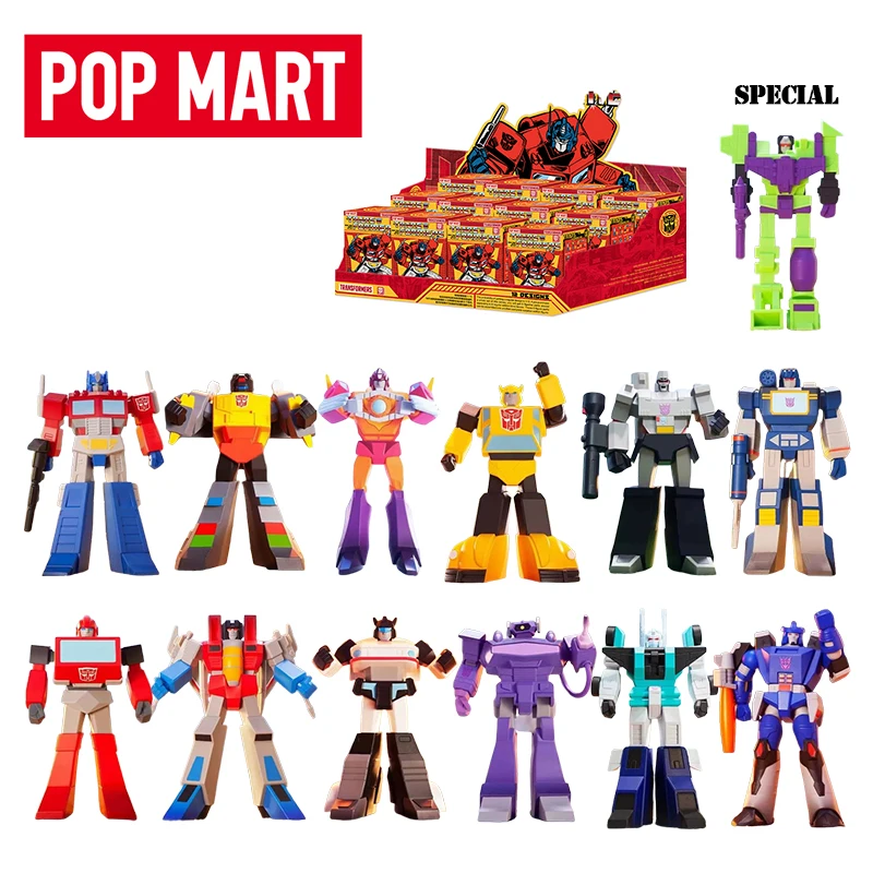 Pop Mart Transform Animation Movie Periferiche Toys Generation Series Optimus Prime Megatron Anime Figure Action Model Collection