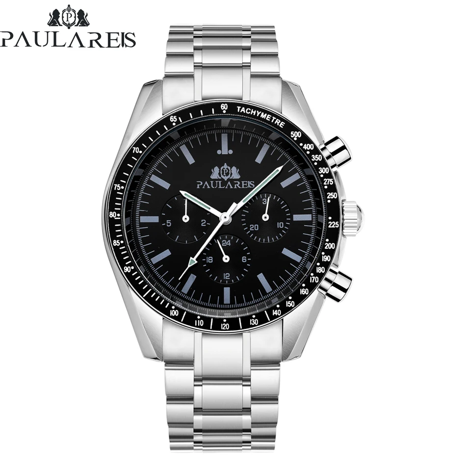 Automatski automatski vjetar mehanički svjetleći nehrđajući čelik plava kava smeđa brzina muškarci_voghion.com