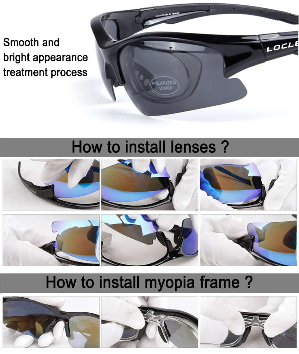 Tanio LOCLE turystyka okulary UV400 spolaryzowane okulary mężczyźni sklep