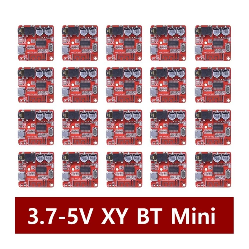 블루투스 오디오 리시버 보드 MP3 무손실 디코더 보드, 무선 스테레오 음악 모듈, 3.7-5V XY-BT-Mini, 20PCs