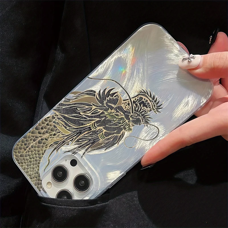 Golden Dragon Trendy Pattern Protective Phone Case