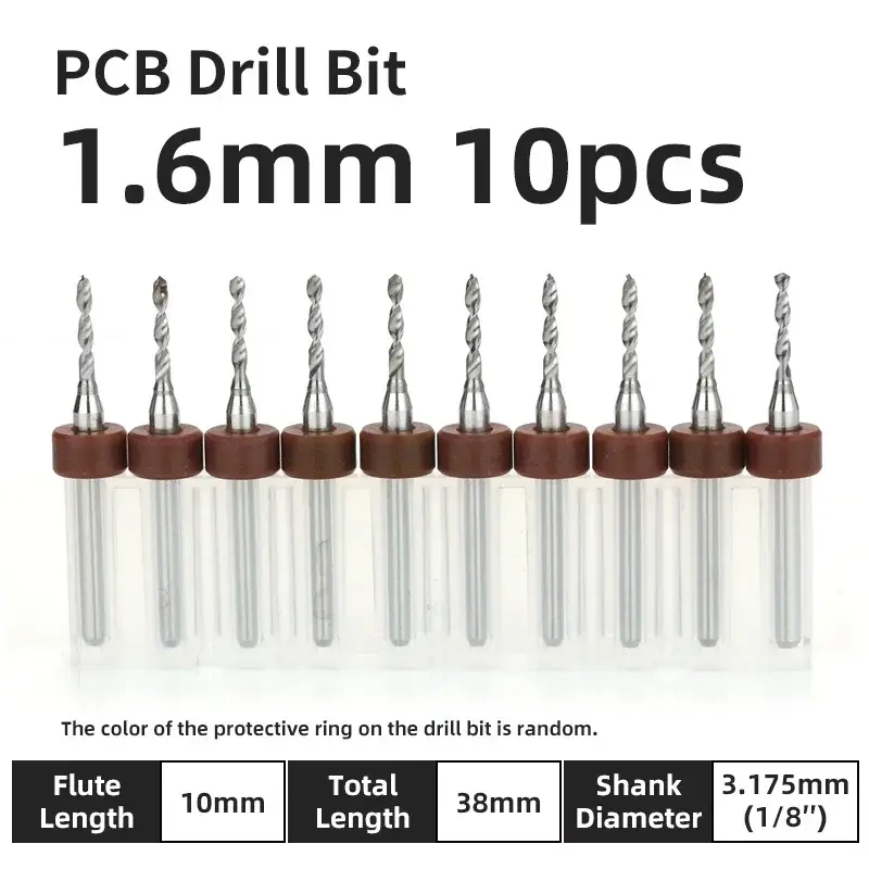 10pcs PCB Drill Bit Set Carbide Micro Drills For Printed Circuit Board 1/8" Fixed Shank Mini CNC Tungsten Steel Bits 0.1-3.175mm image 29
