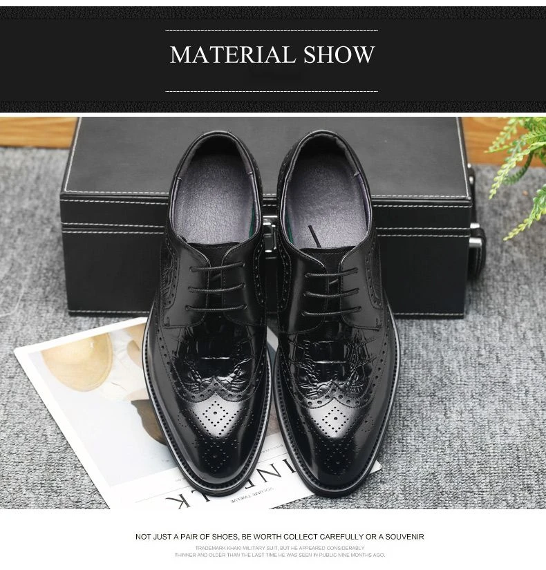 【Oberste Schicht Rindsleder】 Peter Herren-Business-Anzug aus echtem Leder, Blockgeschnitzt, große Herrenschuhe, klein_voghion.com