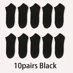 Pack of Unisex Breathable & Lightweight Ankle Socks - Comfort - Fit for Sports & Everyday Wear (Black 10 Pairs)
