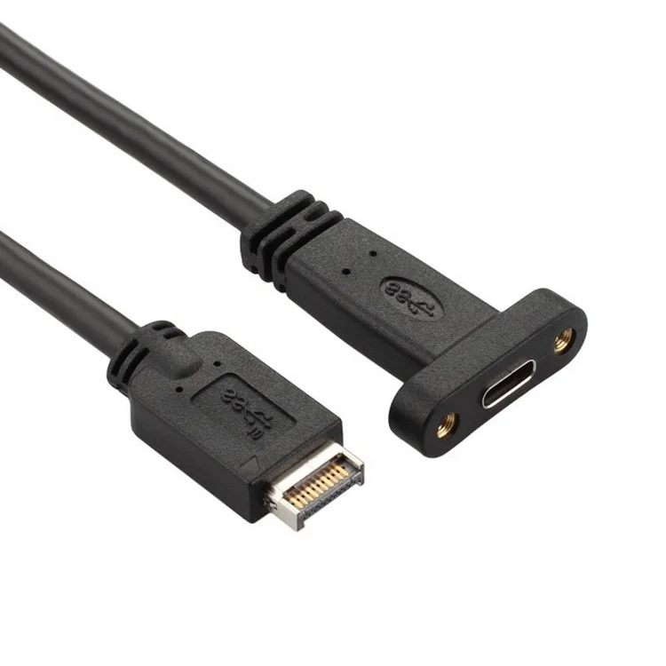 Conectores Usb 3.1 do Painel Frontal Cabeçalho tipo e para tipo c Placa-mãe Cabo de Extensão Gen 10gbps Cabo Adaptador Interno 30cm - Image 4