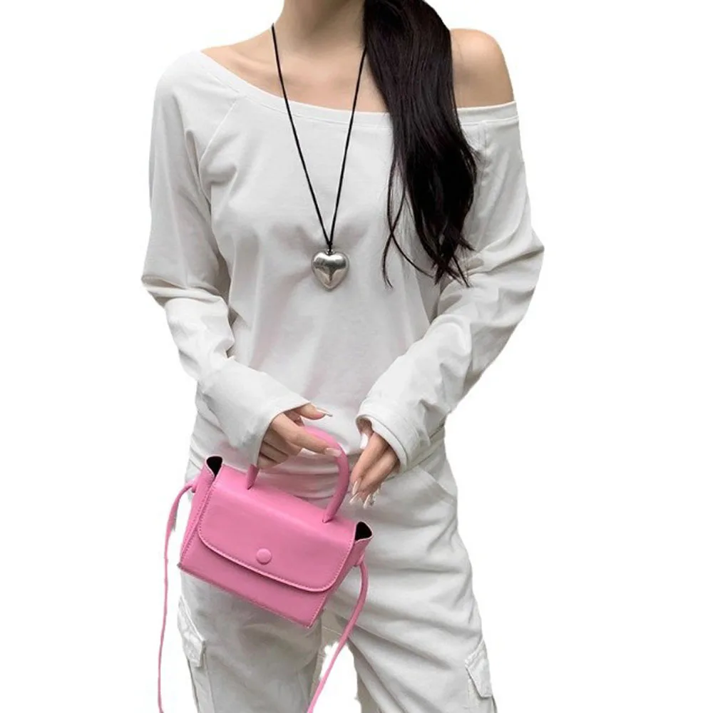 Women Long Sleeve Solid Color Loose Korean Tshirt Tops