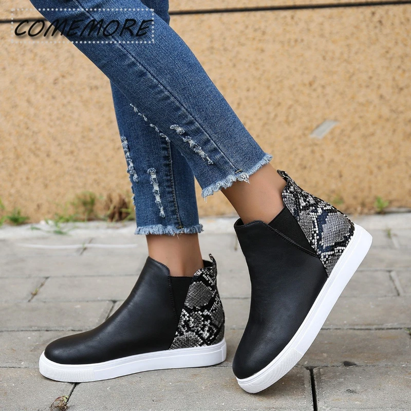 black painted ankle boots