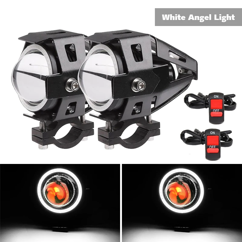 125w Motorcycle Headlight U7 Led Moto Driving Car Fog Spot Head Light - View #2