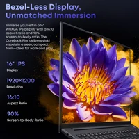Ordinateur portable CHUWI CoreBook Plus 16 pouces, processeur AMD Ryzen 5 jusqu'à 4,0 GHz, écran FHD, 16 Go de RAM, SSD 512 Go, boîtier métallique, avec refroidisseur 5
