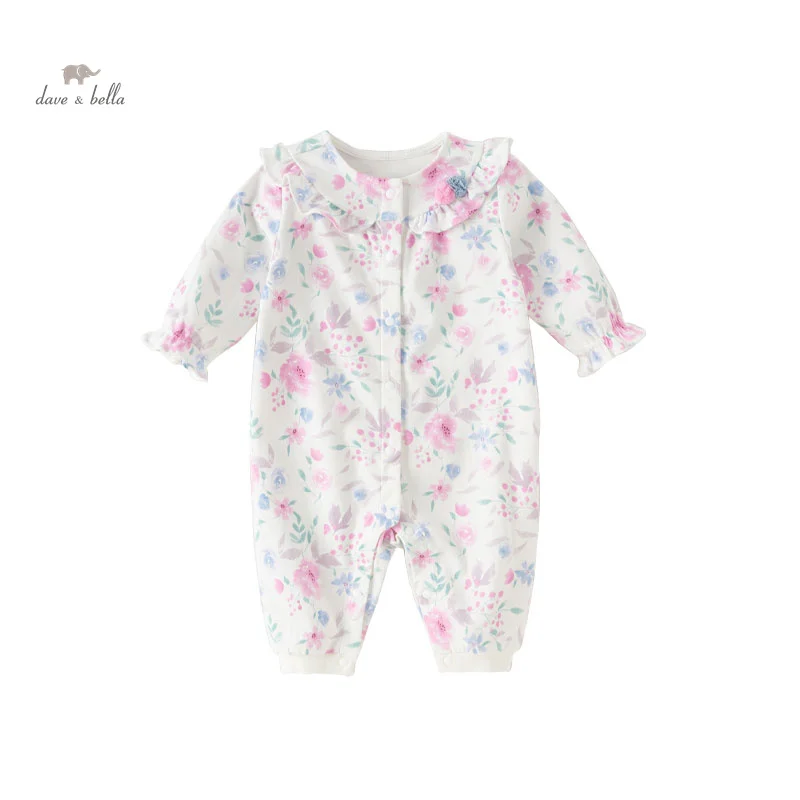 

Dave Bella Baby Jumpsuit Romper Newborn Creeper 2024 Spring New Girls Romper Casual Fashion Sweet Lovely Gentle Floral DB1248032