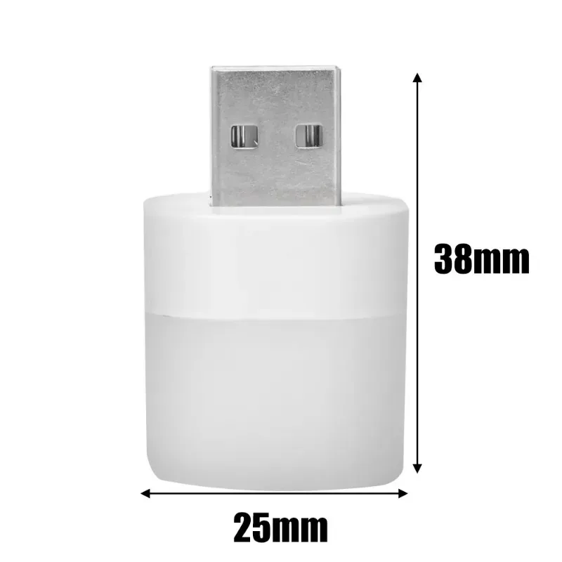 1/10Pcs Mini USB Plug Lamp 5V 1W Bright Eye Protection Book Reading Light Computer Mobile Power Charging USB LED Night Light