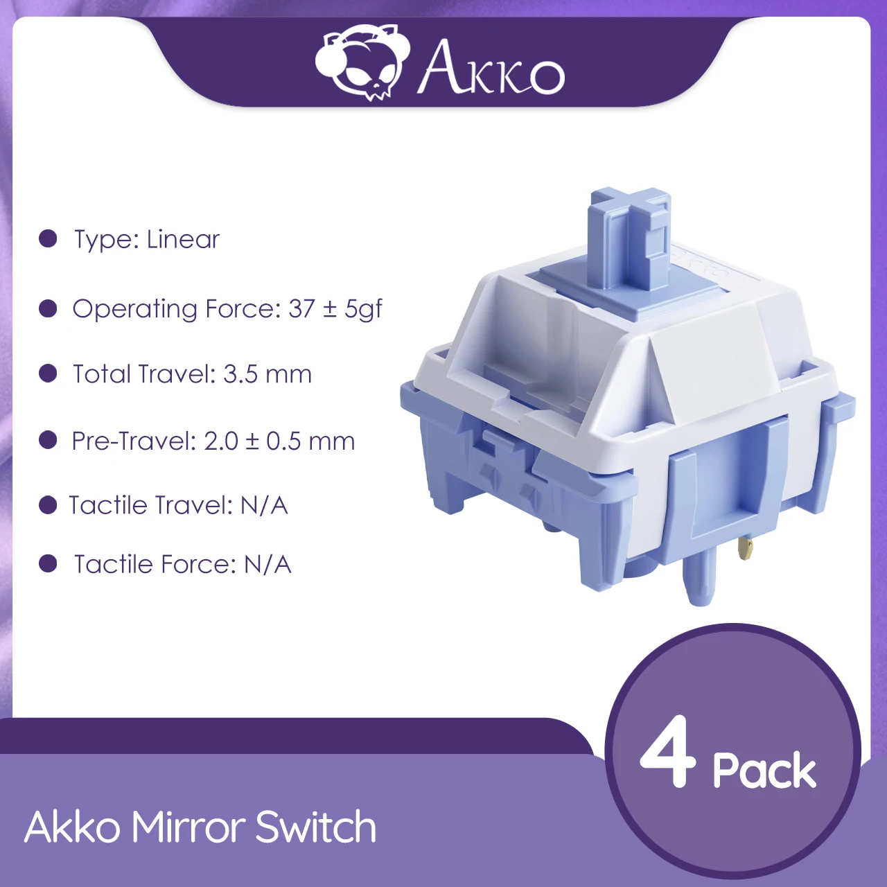 チャーム Akko Akko ミラースイッチ 5 ピン 37gf 低動作力リニアスイッチ工場