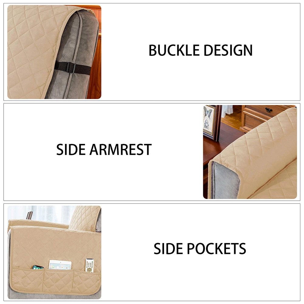 Anti-Static Fashionable Sofa Slipcover Multiple Pockets Soft Sofa Cover For Restaurant Office