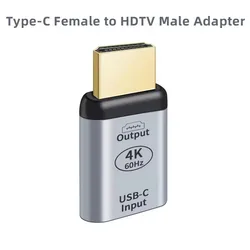 4K 60Hz High - Speed USB - C to HDMI Adapter - Plug & Play (Grey)