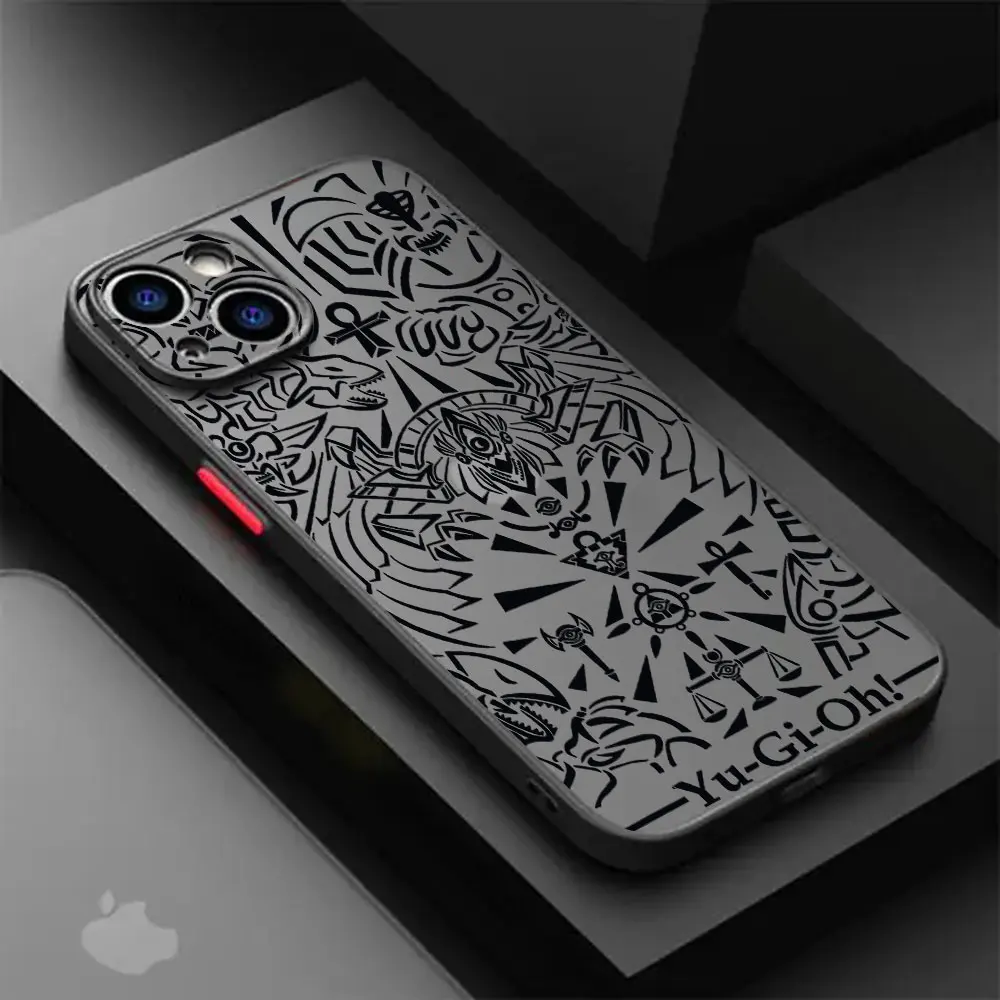 thumbnail image 1 of ¡Yu-gi-oh! Funda de teléfono de Anime para iPhone 15, 14, 13, 12, 11, Mini Pro Max, X, XR, XSMax, 7, 8 Plus, cubierta trasera transparente mate, 1 of 5