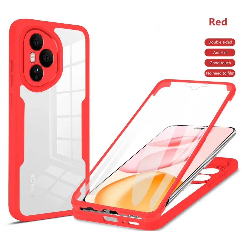 Luxury 360° Full Body Shockproof Silicone Phone Case with Screen Protection Film