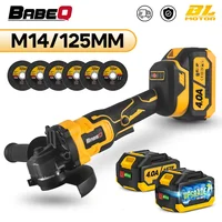 BABEQ M14 125MM Brushless Angle Grinder 3 Gears Cordless Grinding Polisher Woodworking Cutting Power Tool for Makita 18V Battery 1