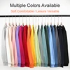 Round Necked Hoodie Loose Solid Color Spring Autumn Winter Men And women's Plush And Thick Versatile Top Sweatshirts Pullover 1