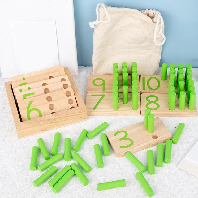 LIQU-Colorido Jogo De Madeira Board para Crianças, Clip Beads, Contando Jogo  De Correspondência, Matemática Brinquedo Educativo - AliExpress