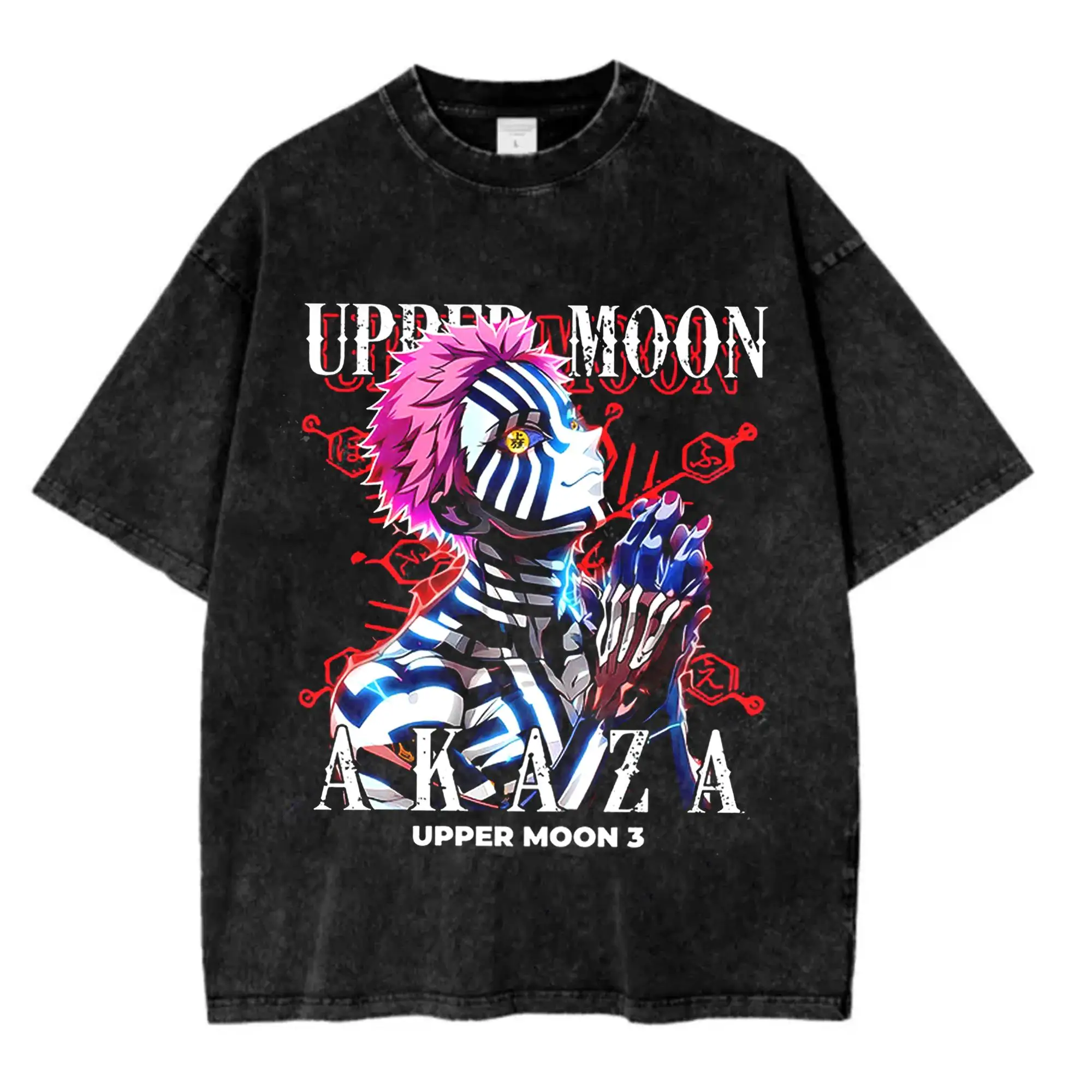 Vintage Wash Aesthetic Anime Graphic Tee, Otaku Gift Apparel