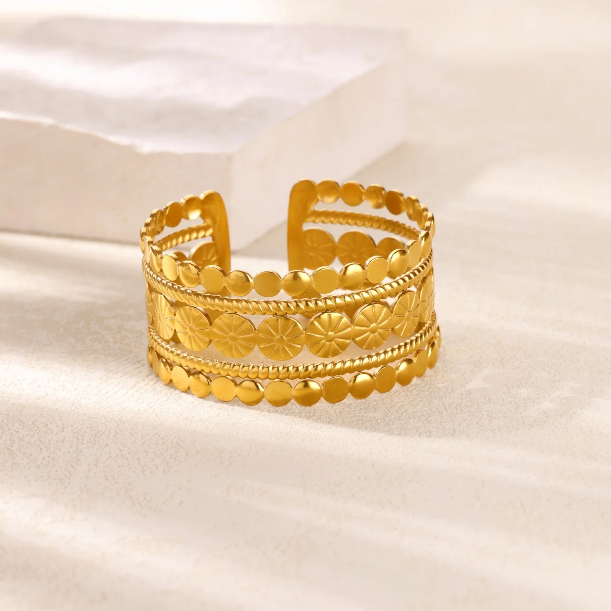 شحن مجاني خمر أساور هندسية الإسورة للنساء الفولاذ...