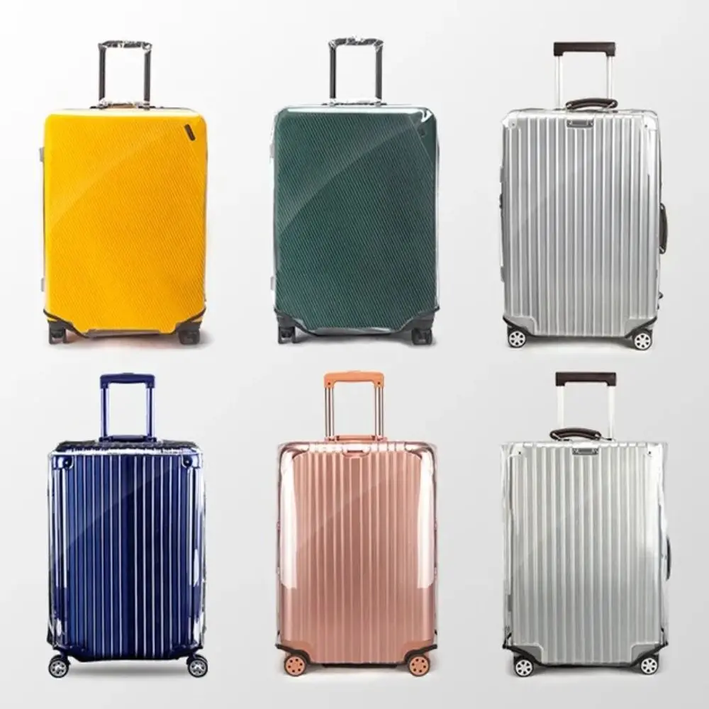 Luggage Cover PVC Transparent Suitcase Cover Waterproof No Disassembly Required Dustproof Luggage Cover Travel Accessories Wear-resistant