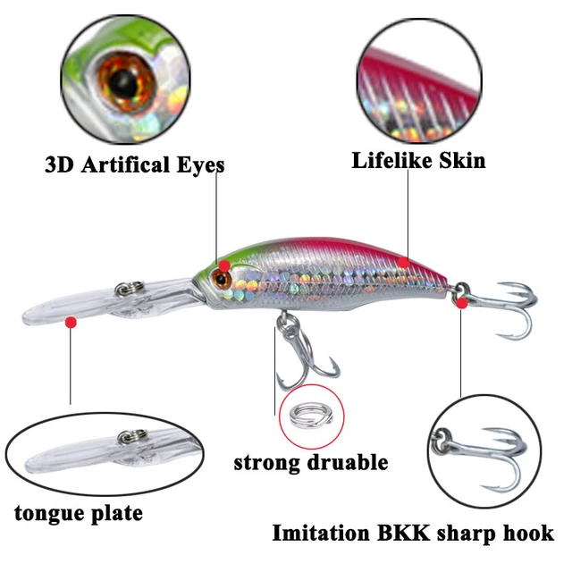 Bait Crankbait  Fishing Lure - Lure Fishing Minnow 95mm 7.3g Freshwater  Long Bait - Aliexpress