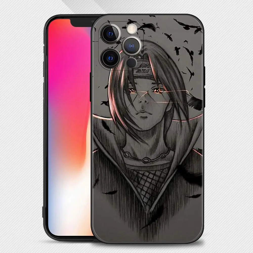 Naruto Red Blue Light Art Pain Case For Apple iPhone 13 12 11 Pro Max 13 12 Mini XS Max XR X 7 8 Plus 6 6S 5S SE 2020 Cover iphone 13 pro max leather case