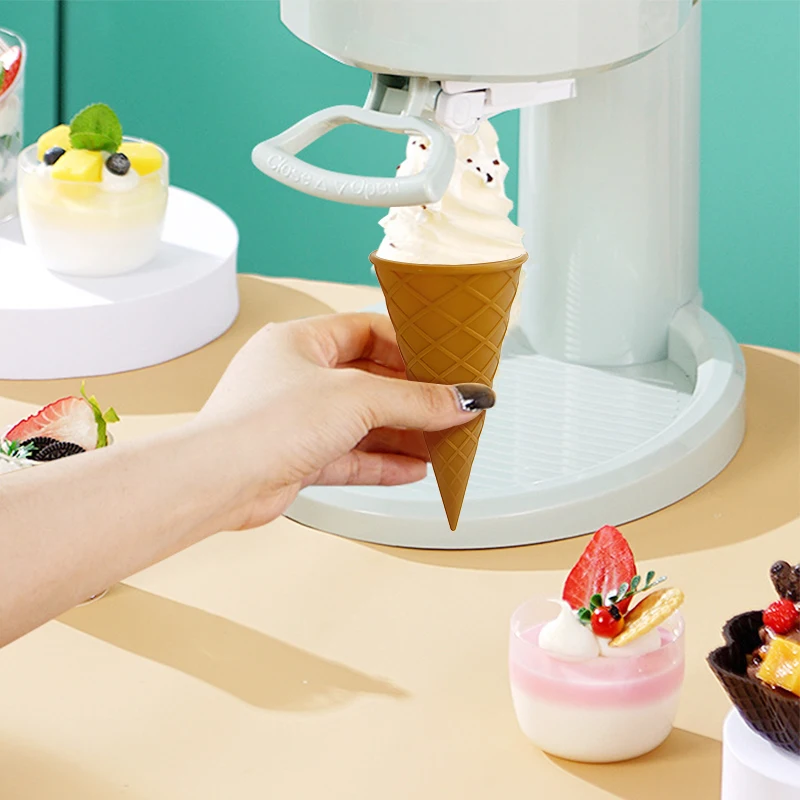 Silicone ice cream cone cup machine ice cream container reusable Ninja machine available easy to clean ice cream maker ice cream containers