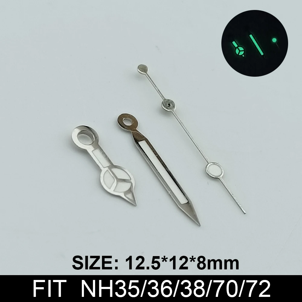 Watch Accessories Green Luminous Watch Hands for Automatic Movement Wristwatches
