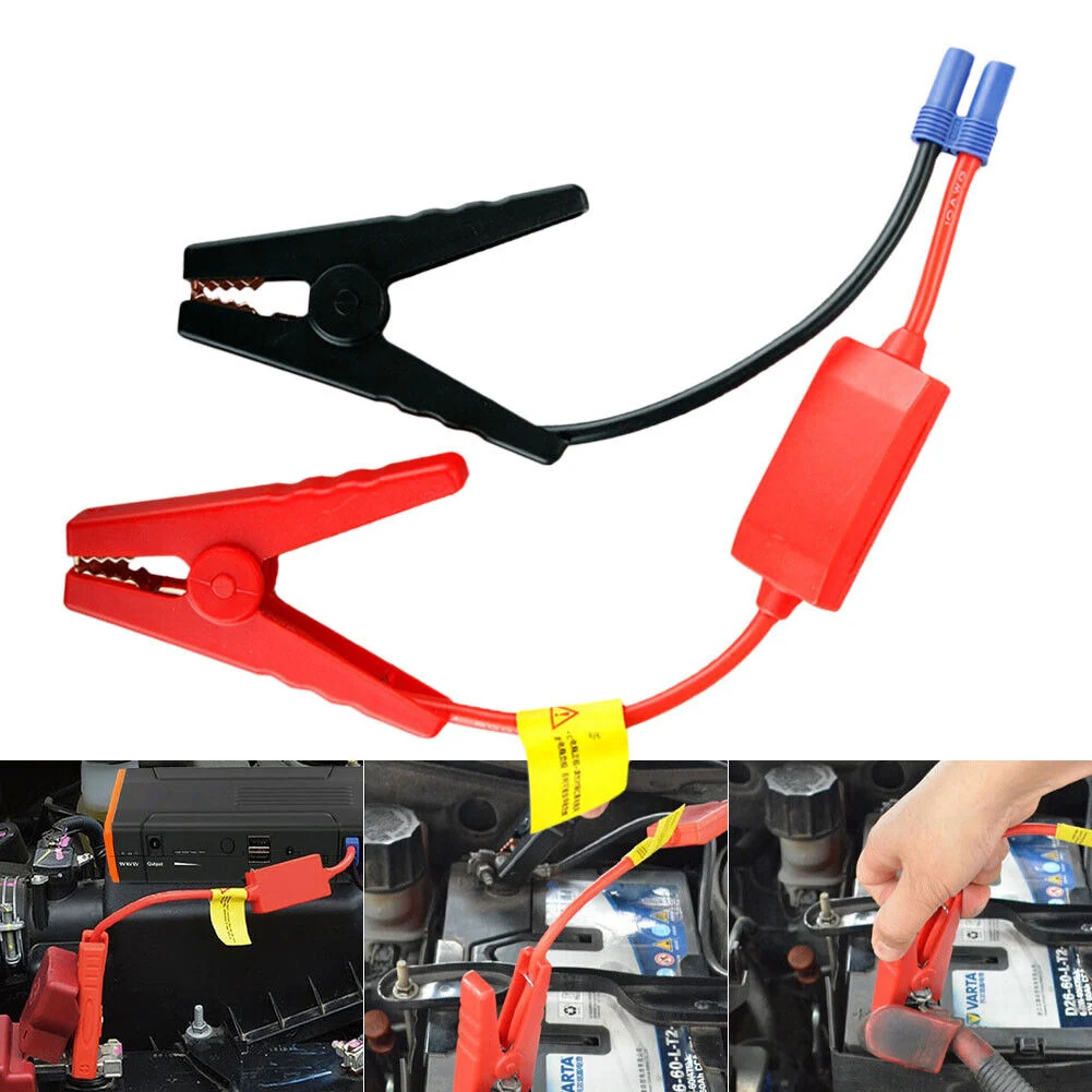 

Universal Car Jump Starter Connector Lead Cable Battery Alligator Clamp Clip 12V With EC5 Plug Connector Part
