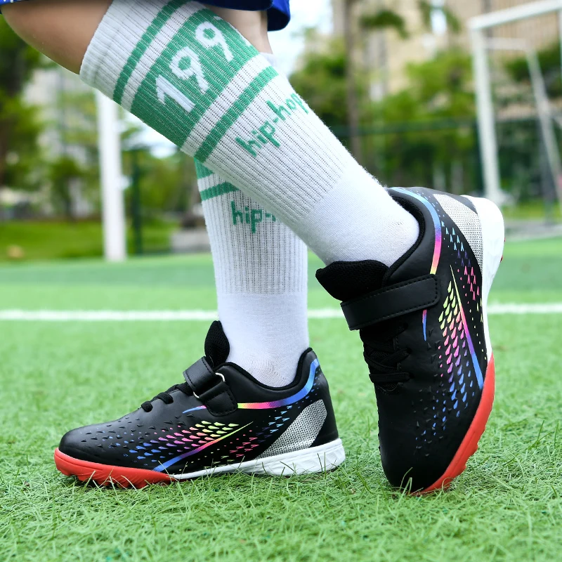 Boys Soccer Cleats Anti Slip Kids Sneakers Fashion Children Football Boots Comfort Youth Turf Shoes Outdoor Hard Court Studs