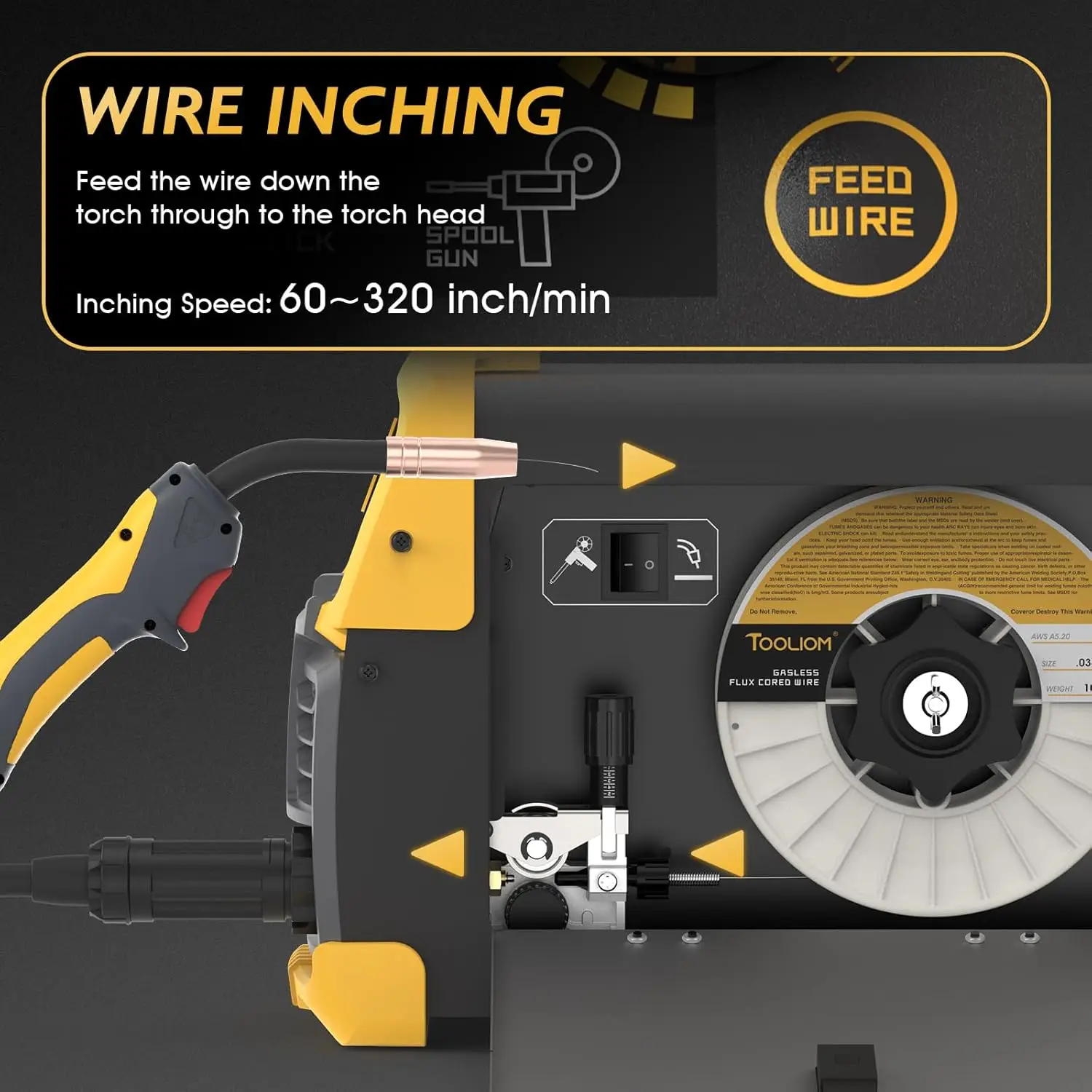 Aluminum MIG Welder with Pulse 250A 110V/220V Dual Voltage 4 in 1 Multifunctional Welding Machine Gas/Gasless Flux MIG/Lift TIG 5