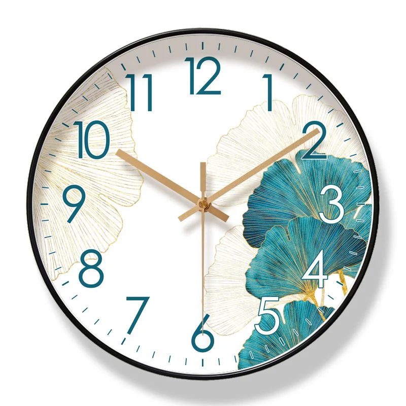 

14 inch Simple Nordic Fashion Home Wall Clocks Silent Living Room Decorative Quartz Wall Clock Sweep Second Hanging Wall Watches