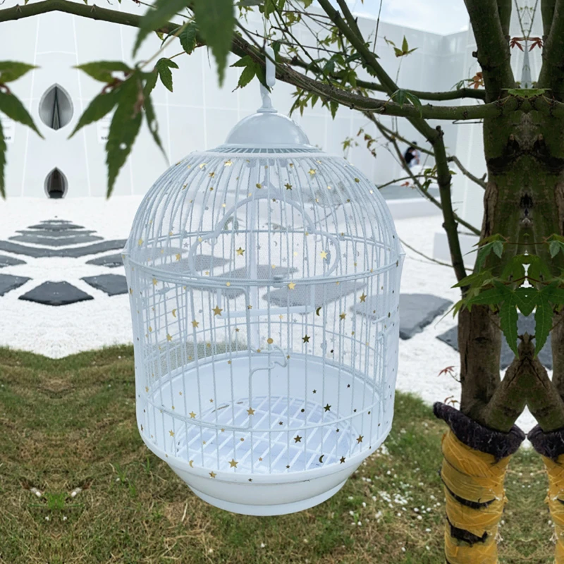 Universal Bird Cage Cover 360 Degrees Covering Bird Cage Mesh Net Elastic Soft Seed Guard Skirt For Home bird cage cover bird cage accessories