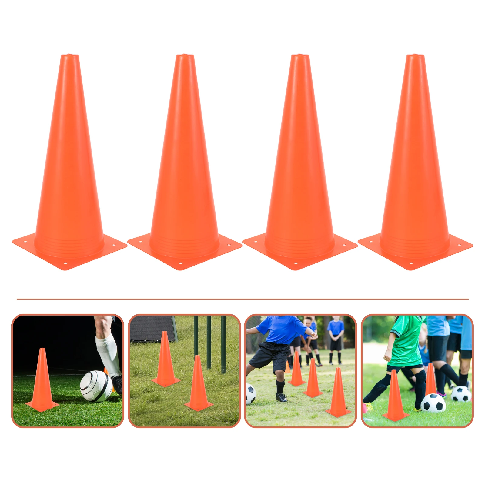 Portable Cones 4pcs Children's Football Training Professional Disc Footwork Agility Training Obstacle Sport Accessories