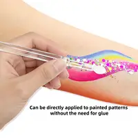 Palette de 24 couleurs de paillettes épaisses à base d'huile pour le visage et le corps, peinture à paillettes pour les lèvres, les ongles, les cheveux, maquillage scintillant, gel de base pour le corps 5
