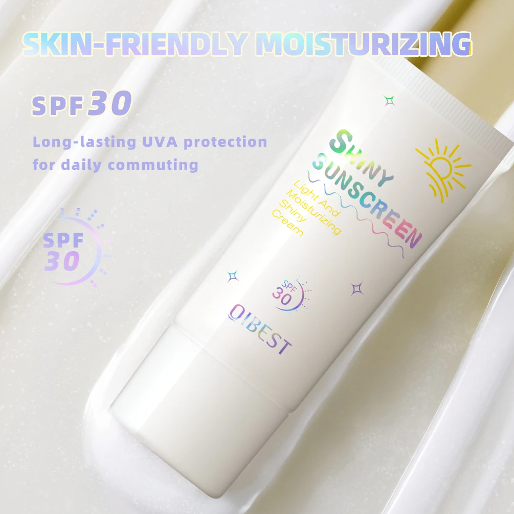 2 In1 Sunscreen Face Lotion UV Protection Highlighting Makeup Sunscreen Shiny Brightening Sun Cream Anti-Aging Skin Care face sunscreen