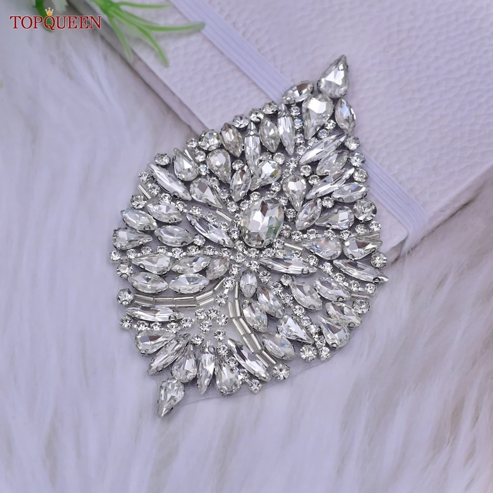 TOPQUEEN Shiny Rhinestone DIY Gift Manual Decorations for Party Bridal High Heels Shoe Clothes Hats Bags Patch Accessories SP04