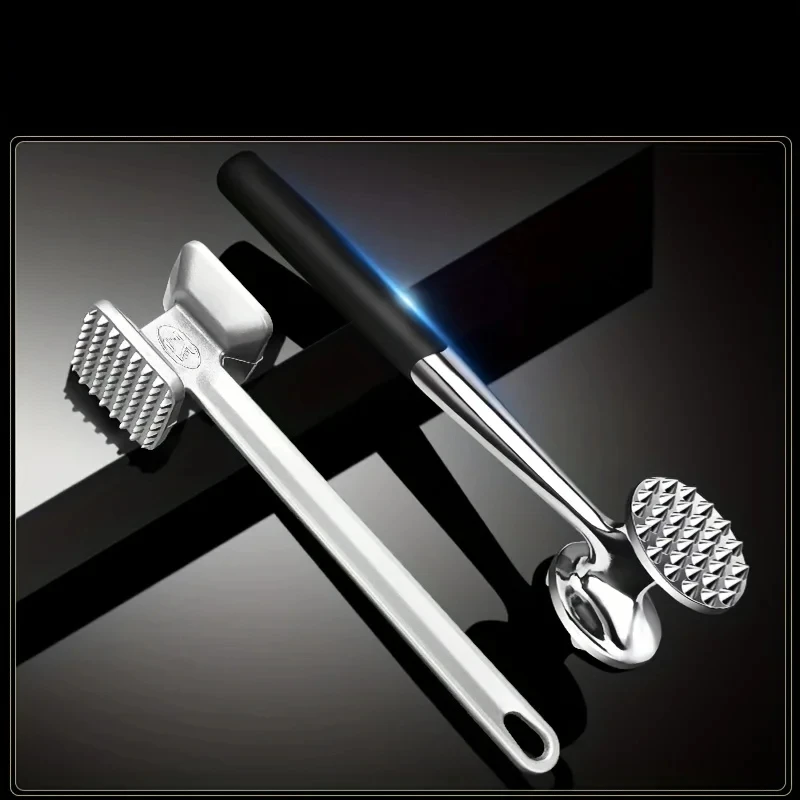 Stainless steel double-sided meat hammer for home kitchens Professional meat tenderizer for chefs Multi-functional tool