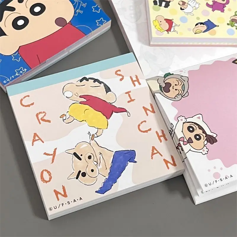 

2024 New Crayon Shin Chan Pocket Notebook Anime Kawaii Tearable Non Adhesive Thick Notepad Work Study Memorandum Girls Gifts