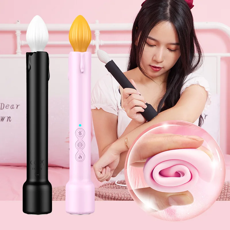 Simulation Sex Candle Vibrators SM Heating Drop Wax Wand Adult Game Toys for Couples Bondage Tools Dildo Clitoris Massager