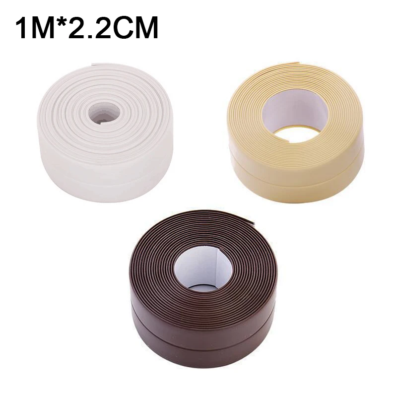 1/2/3.2m Bathroom Shower Sealing Tape Bath Toilet Caulk Tape Self Adhesive Waterproof Mildew Proof Tapes Wall Panels